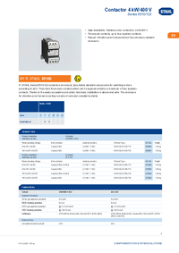 Thumbnail of document Data Sheet - 8510/122 Contactor 4 kW/400 V